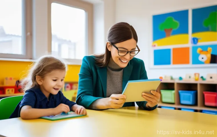 유아교육지도사 실무에서 주의해야 할 법적 문제 - **Prompt:** A warm and inviting scene inside a modern Swedish preschool classroom. A diverse group o...