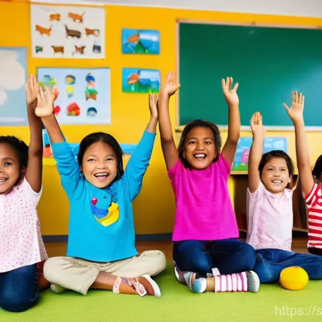 유아교육지도사 취업 성공 전략 - **Prompt:** A vibrant, sun-drenched Swedish preschool (förskola) classroom. A kind, energetic female...