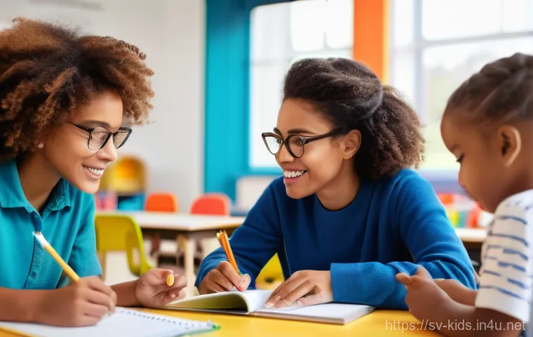 유아교육지도사 자격증 갱신 절차 - **Prompt 1: Collaborative Professional Development in a Bright Preschool Setting**
    "A group of d...