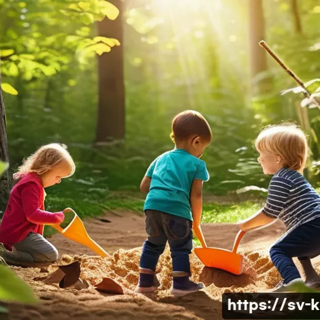 유아교육지도사 경력 10년차의 조언 - **Prompt:** A vibrant, sun-drenched outdoor scene depicting a diverse group of children, aged approx...