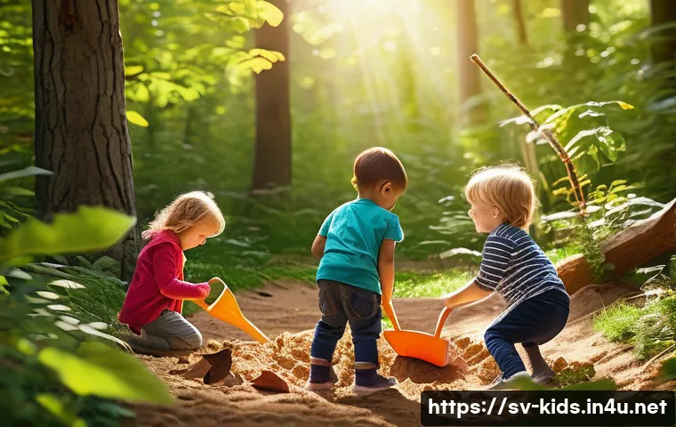 유아교육지도사 경력 10년차의 조언 - **Prompt:** A vibrant, sun-drenched outdoor scene depicting a diverse group of children, aged approx...
