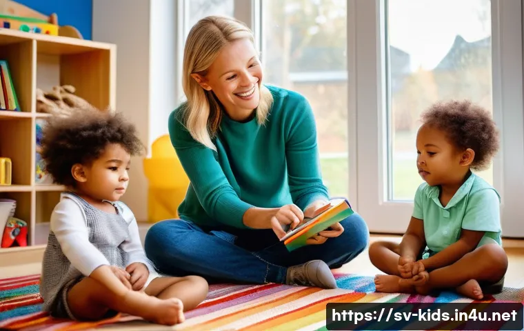 유아교육지도사 필기와 실기 준비의 비율 - A vibrant and heartwarming scene inside a modern Swedish preschool classroom, filled with soft, natu...