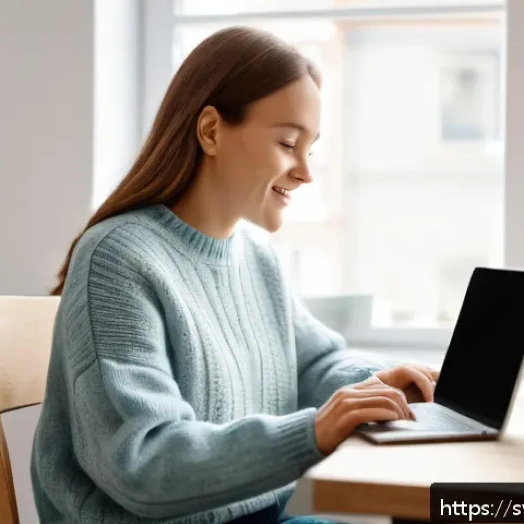 유아교육지도사 온라인 교육과정 추천 - A modern Swedish online preschool teacher training scene showing a young adult woman studying comfor...