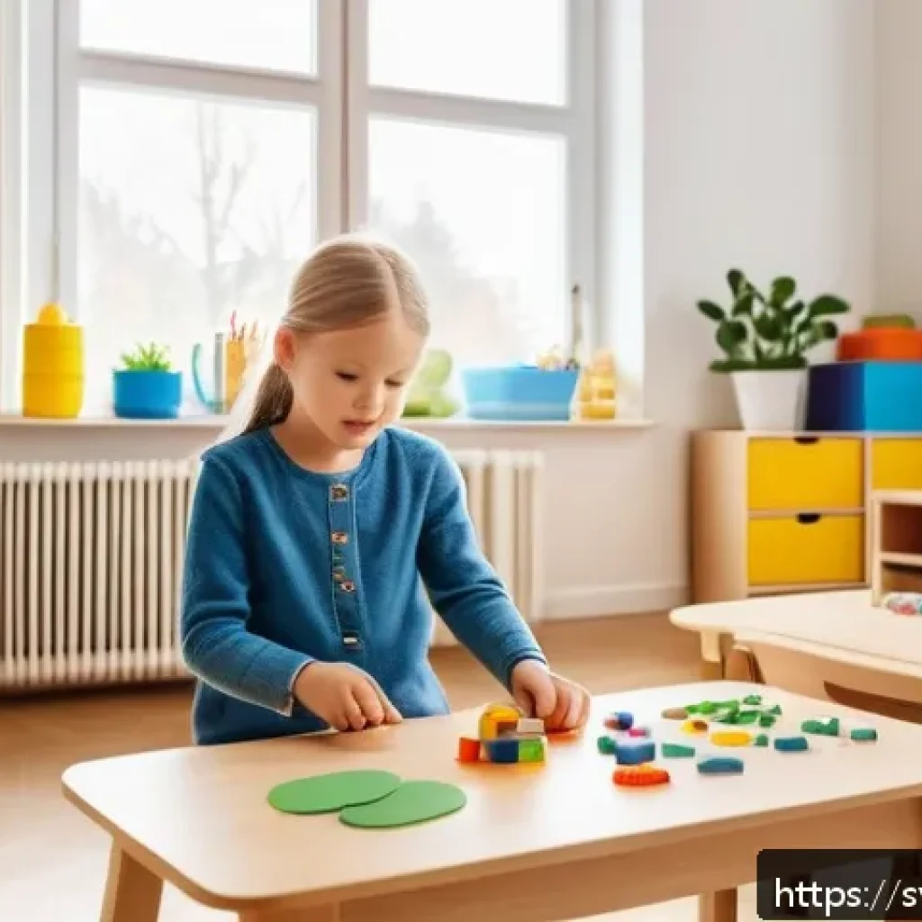 유아교육지도사 채용과정에서 자주 묻는 질문 - A warm and inviting preschool classroom scene in Sweden, showing a diverse group of young children a...