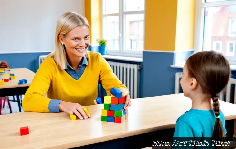 Home 17 유아교육지도사 강의 중 발생한 에피소드 - Photorealistic Swedish preschool teacher training workshop, a friendly adult instructor calmly impro...